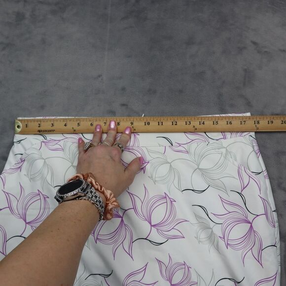 Tommy Armour Skort Womens 14 White High Rise Floral Dri Logic Golf Activewear - Picture 3 of 14